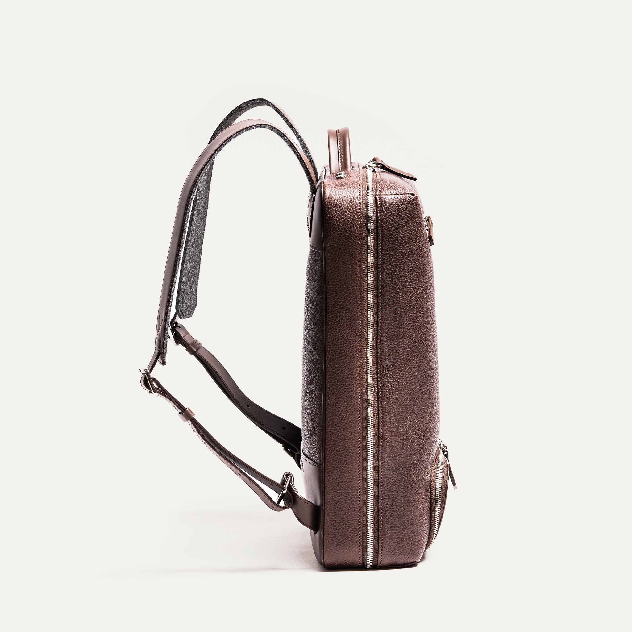 lundi Leather Backpack | GIANI Chestnut