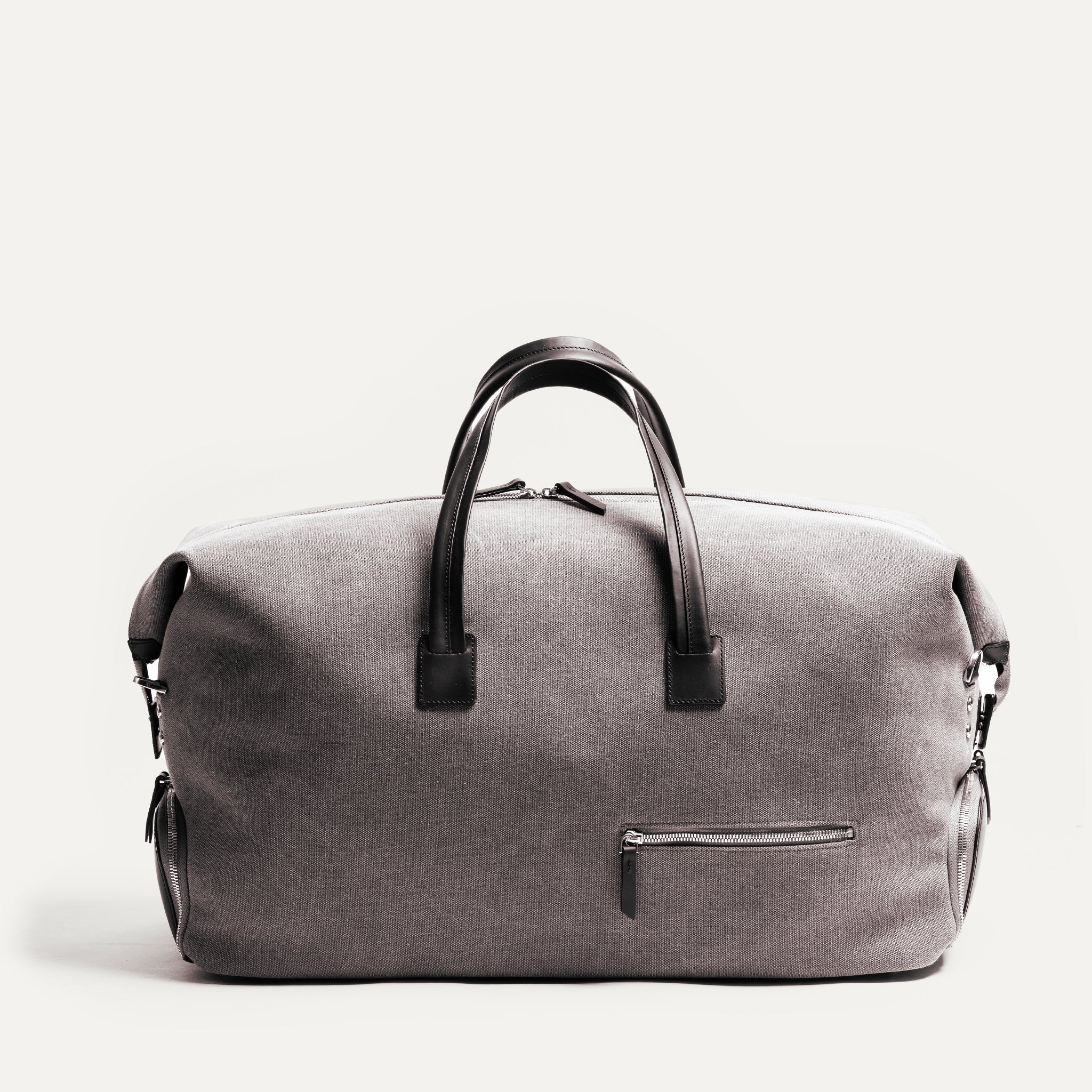 REMINGTON, Gray & Black | lundi Cotton and Leather Travel bag