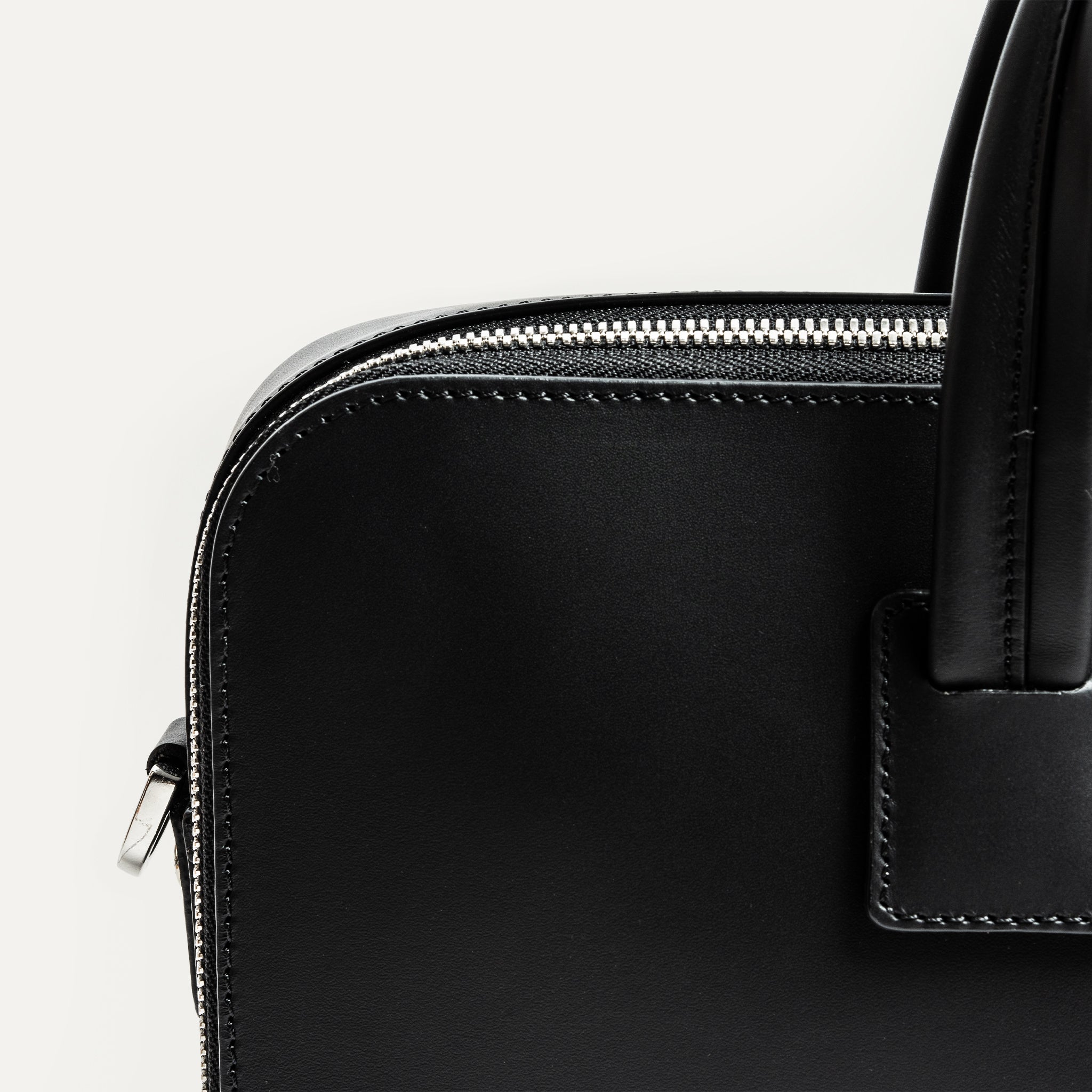lundi Leather Briefcase | ALESSANDRO Black
