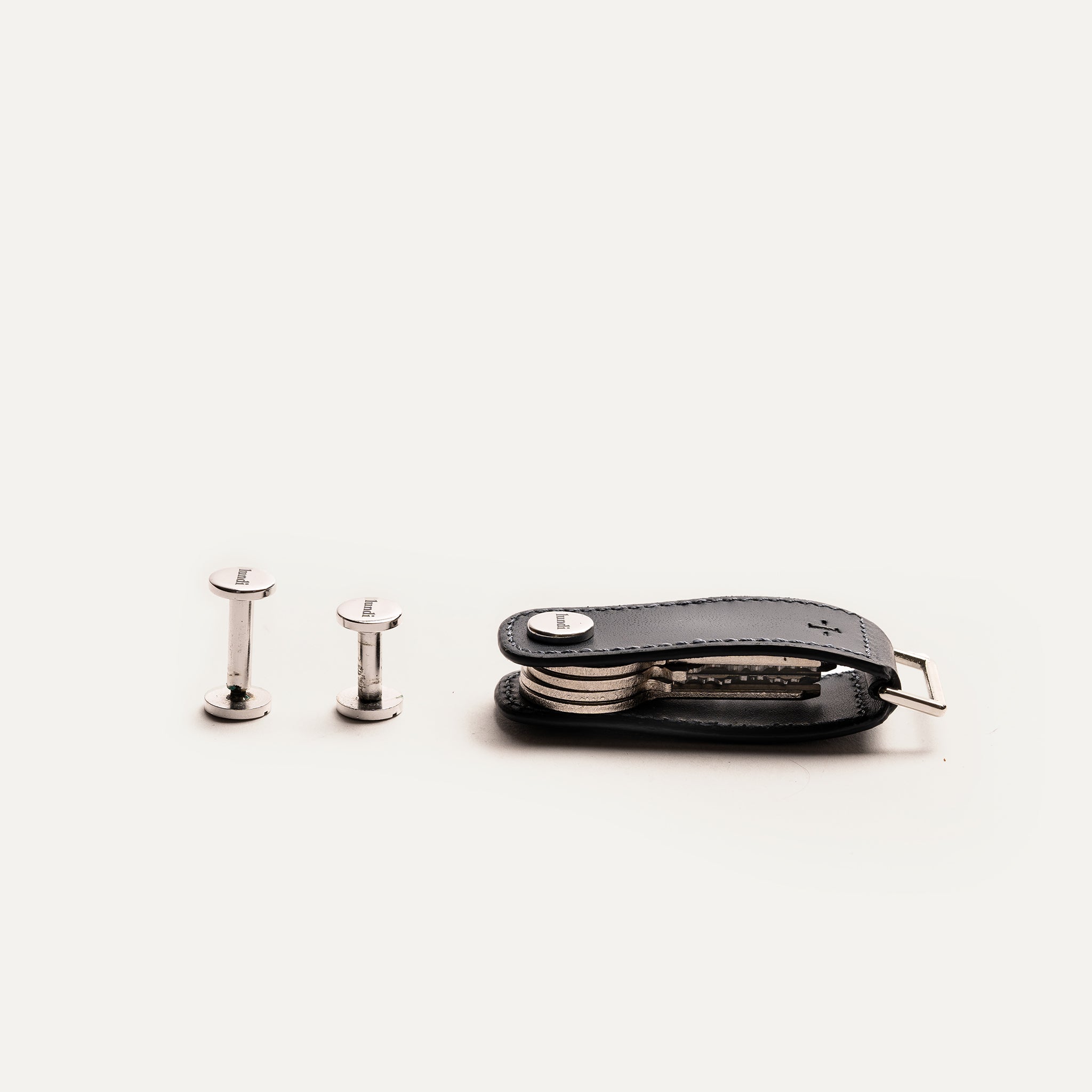 Leather Key Ring | Lucio Navy