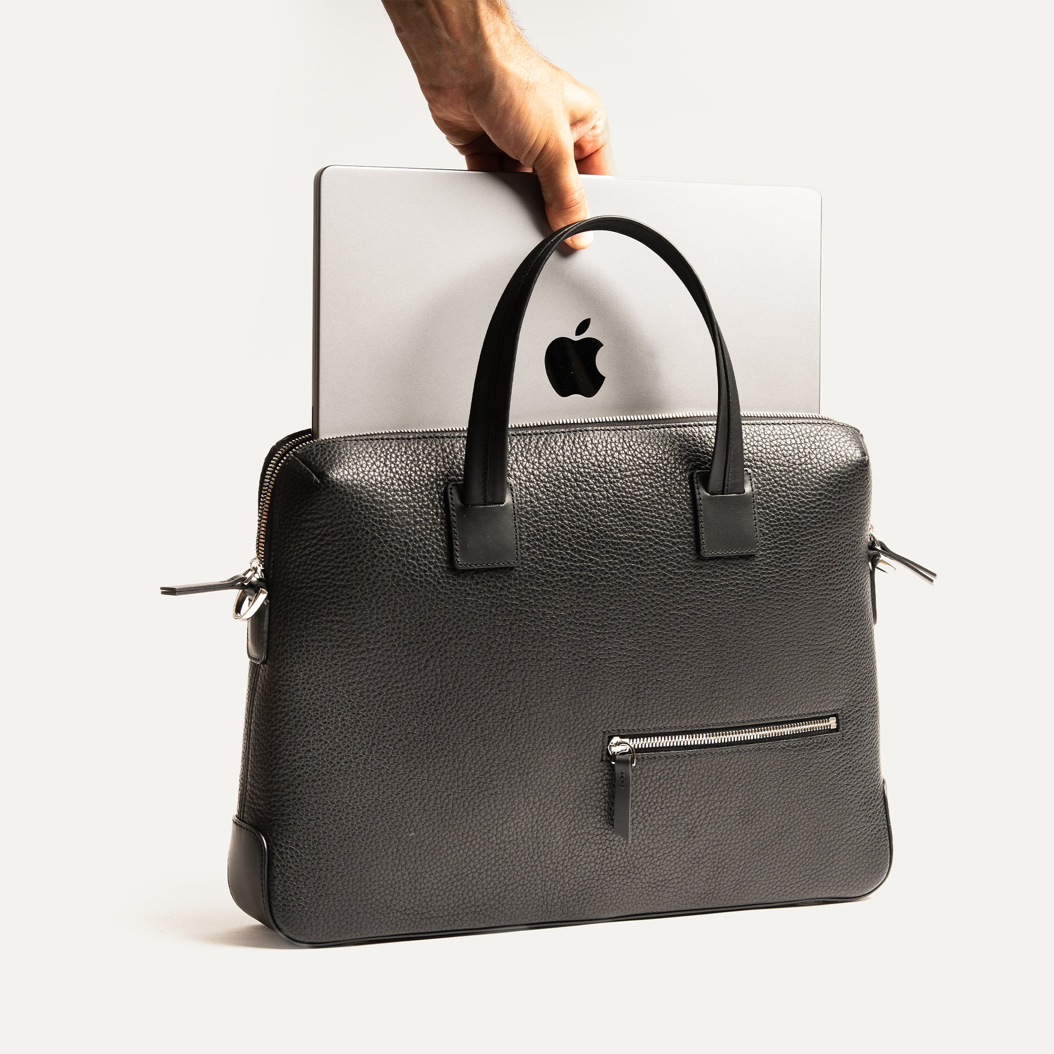 lundi Leather Briefcase | Valentin Black