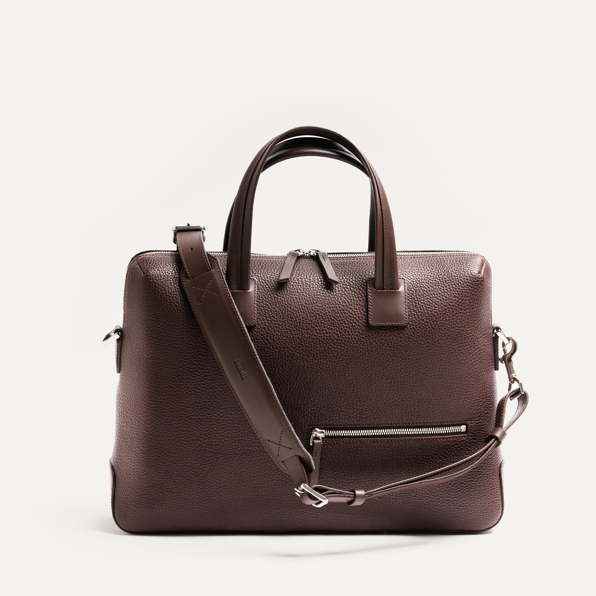 lundi Leather Briefcase | Valentin Chestnut