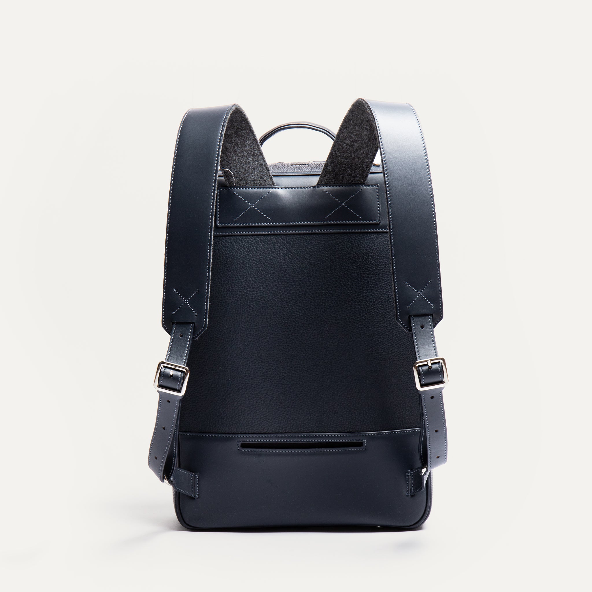 lundi Leather Backpack | GIANI Navy