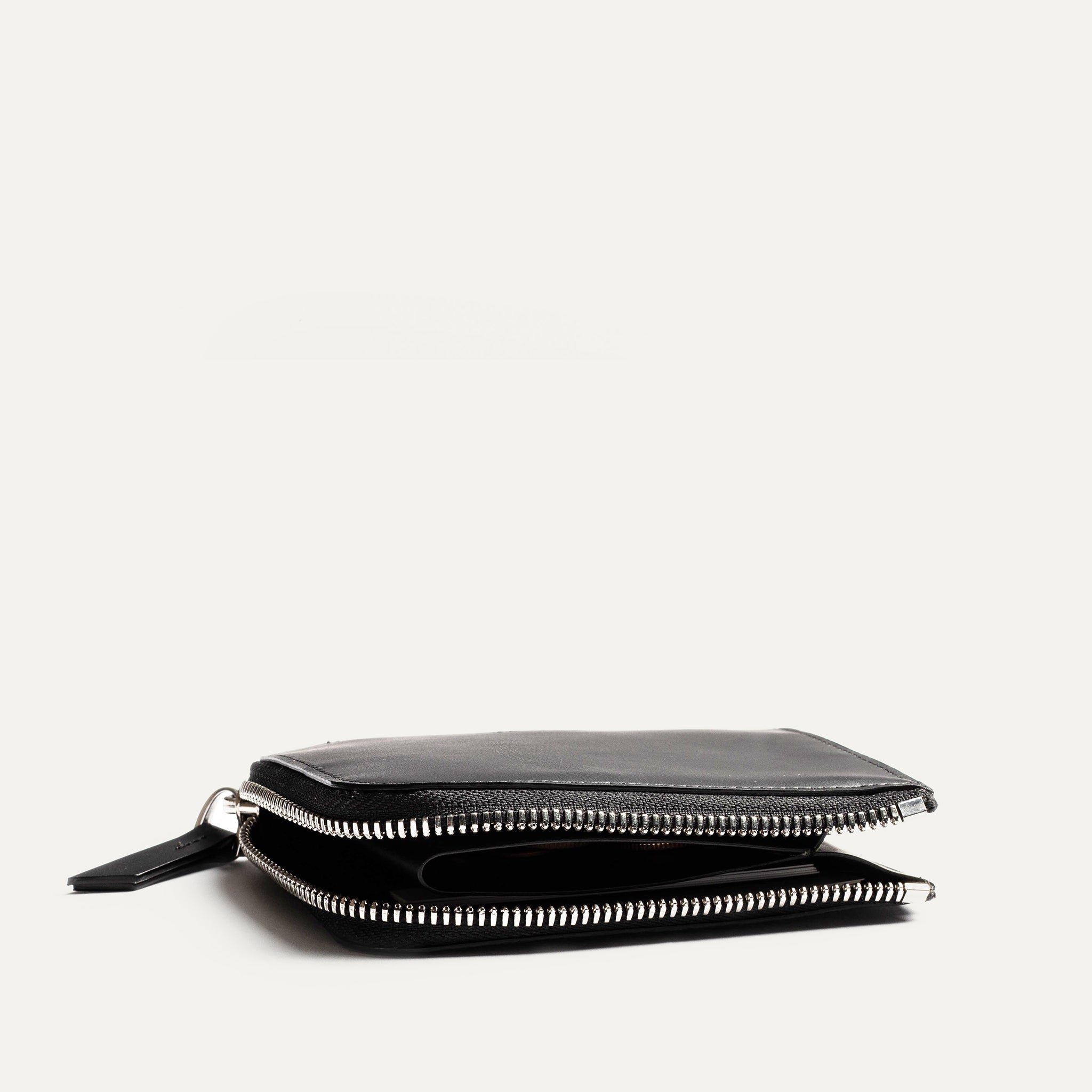 lundi Leather Wallet | CHARLES Black
