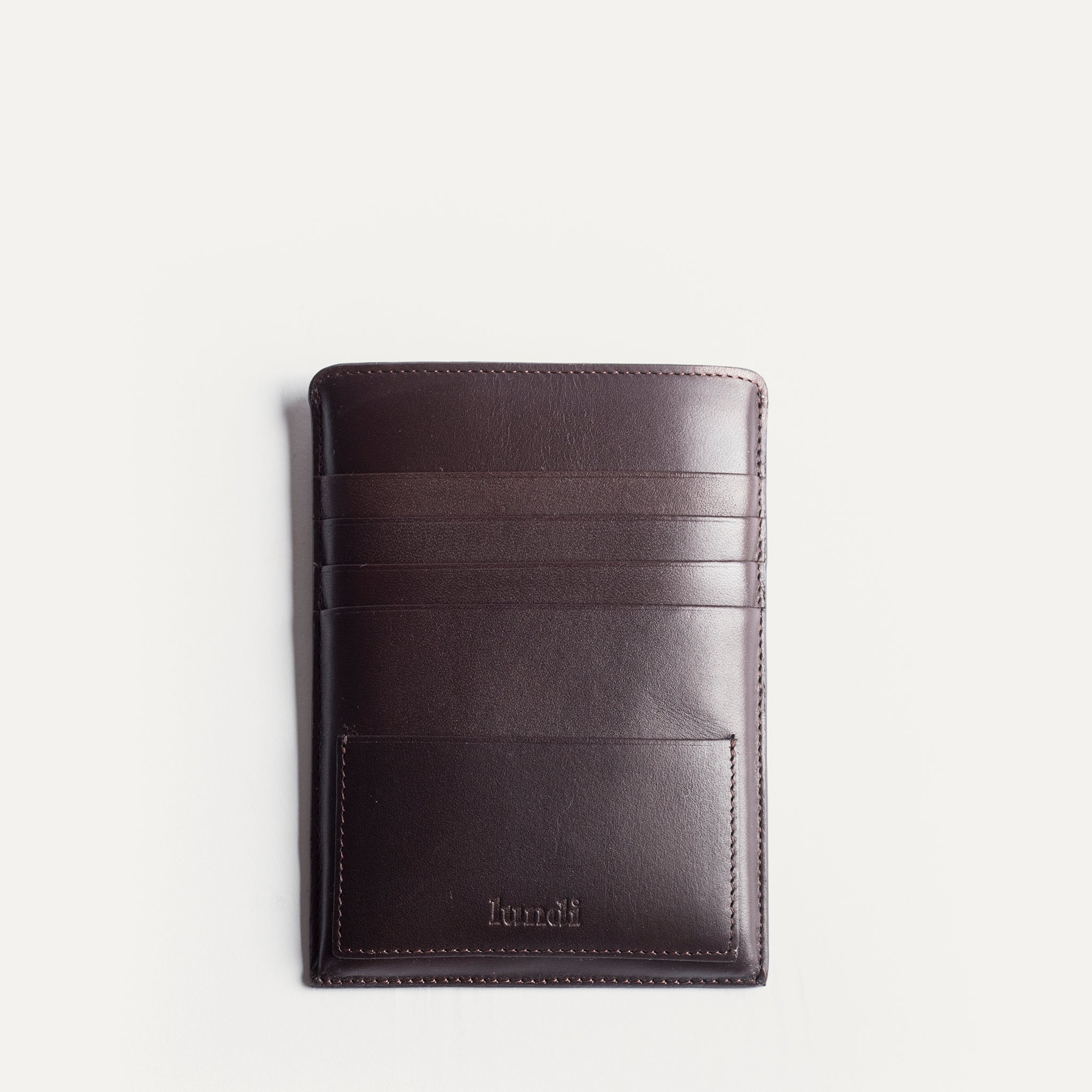 lundi leather Passport Wallet | FLETCHER Brown
