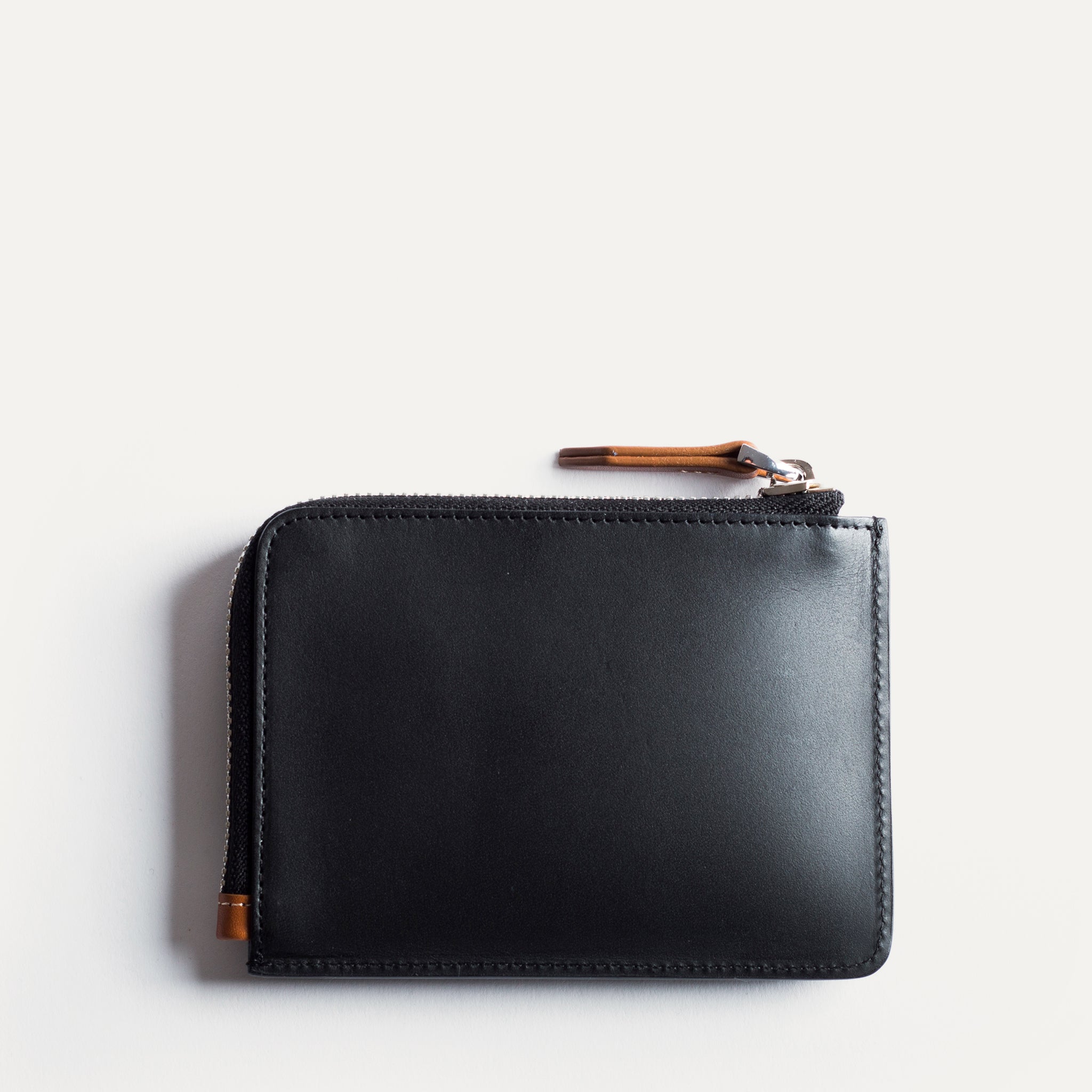lundi Leather Wallet | WALDO Black & Cognac